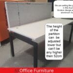 Desk Divider, Desk Partition, Desk Mount Partition 1.7m