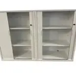 Mobel Milano tambour cupboard white secondhand Auckland
