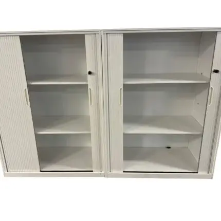 Mobel Milano tambour cupboard white secondhand Auckland
